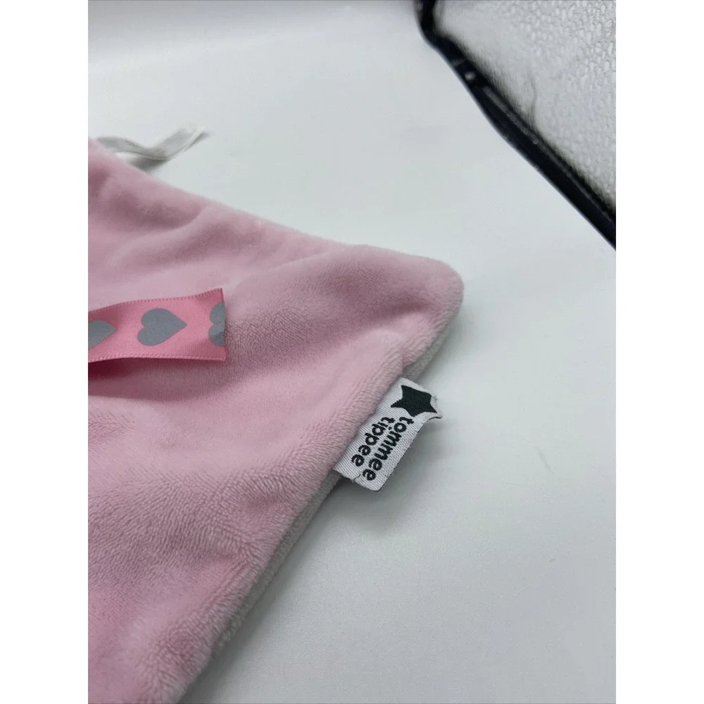 Tommee Tippee Gray Bunny Rabbit Fox Plush Lovey Pink Baby Security Blanket